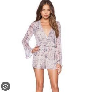 Rory Beca Silk Romper Long Sleeve XS